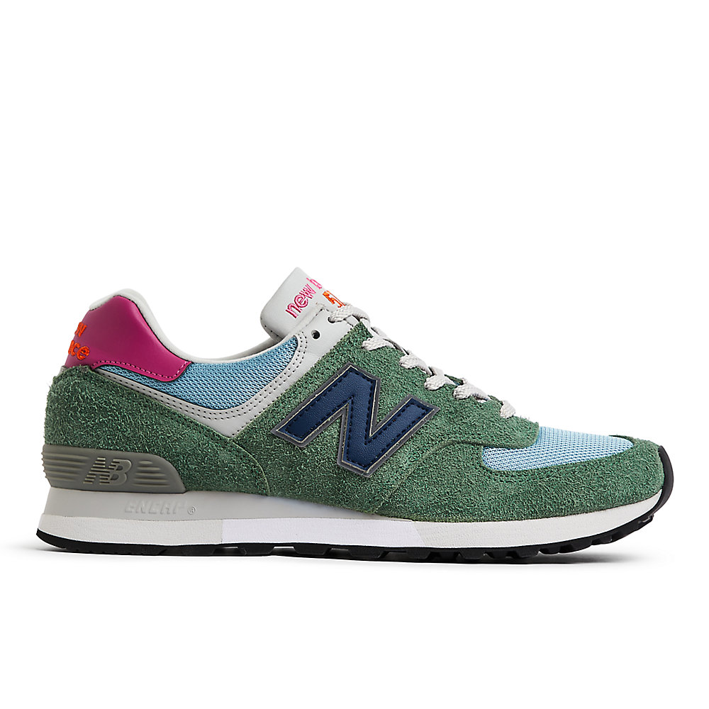 New Balance MADE in UK 576 Shoes Green with Stone Blue and Bering Sea